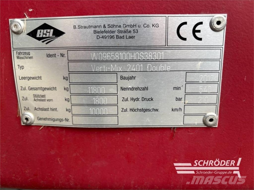 Strautmann VERTI MIX 2401 DOUBLE ملقمات خلاط