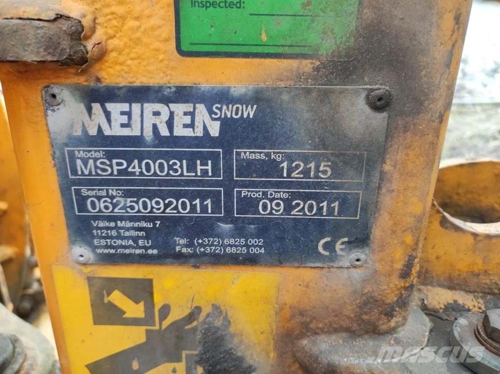 Meiren MSP4003LH 4m Snow Plow/ Lumesahk / One available Ratraki
