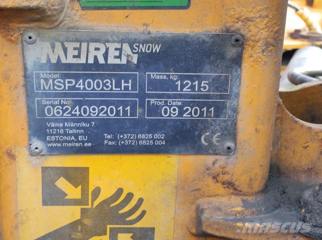 Meiren MSP4003LH 4m Snow Plow/ Lumesahk / One available Snow groomers