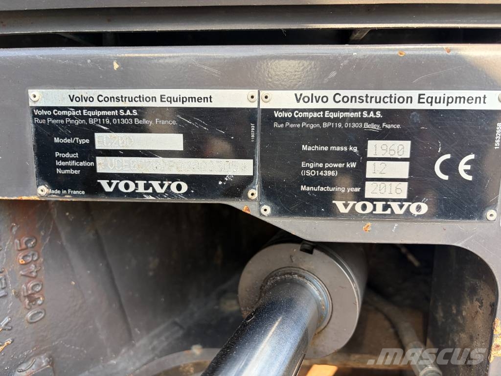 Volvo EC20D Mini bagri <7t