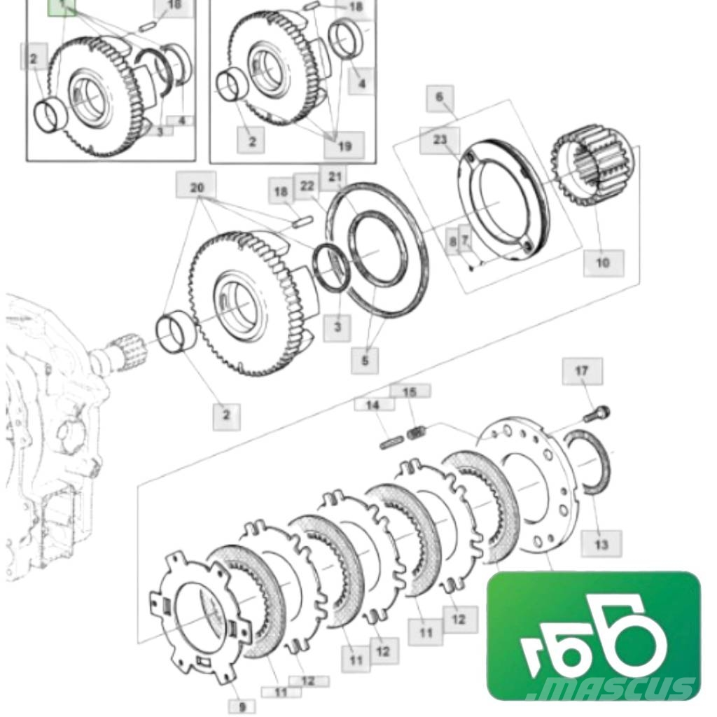 John Deere 6310 Gearbox clutch basket R153300 RE226393 底盘和悬架
