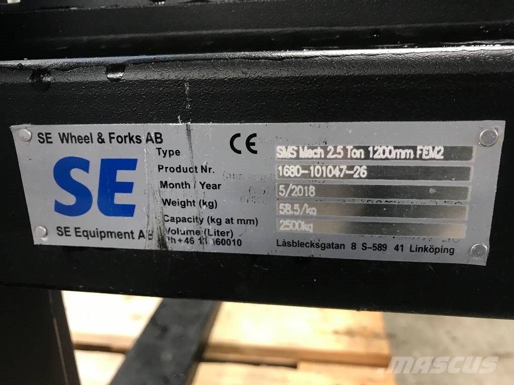  Pallgafflar 2,5 ton SMS / Trima  SE Građevinarske viljuške