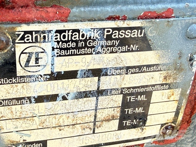 Terex TA 25 REAR AXLES ZF AP-9 AK Osovine