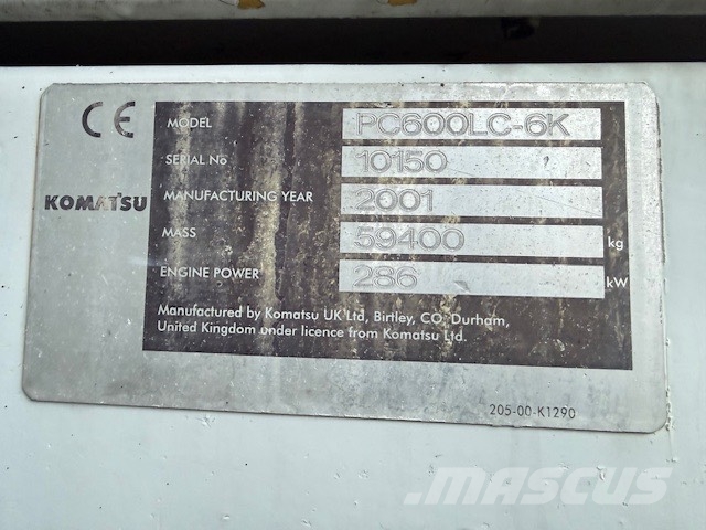 Komatsu PC 600 LC-6K PARTS ONLY Excavatoare pe șenile