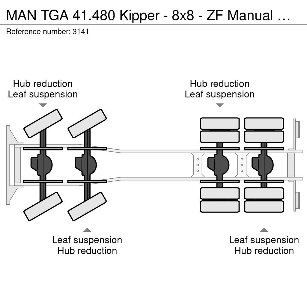 MAN TGA 41.480 Kipper - 8x8 - ZF Manual Gearbox - Big Camion ribaltabili