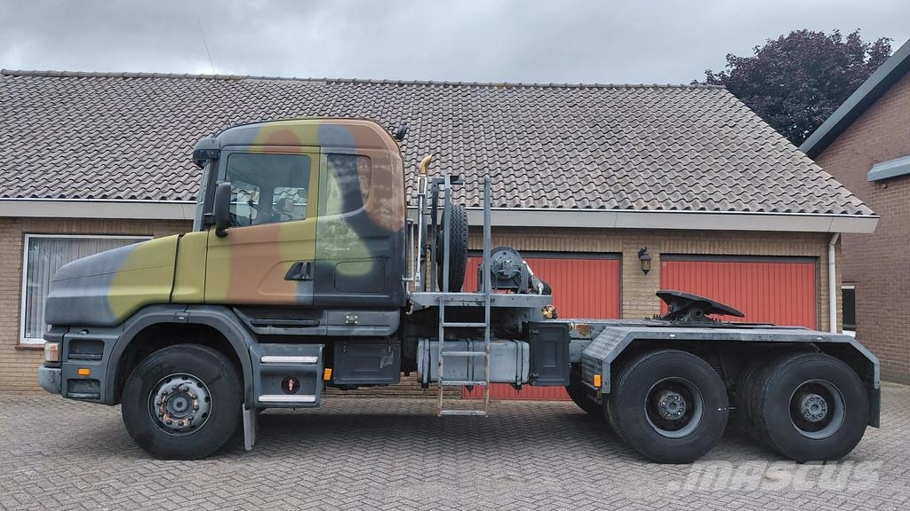 Scania T144.530 V8 torpedo / Ex army / Low kms 中古トラクターヘッド | トレーラーヘッド
