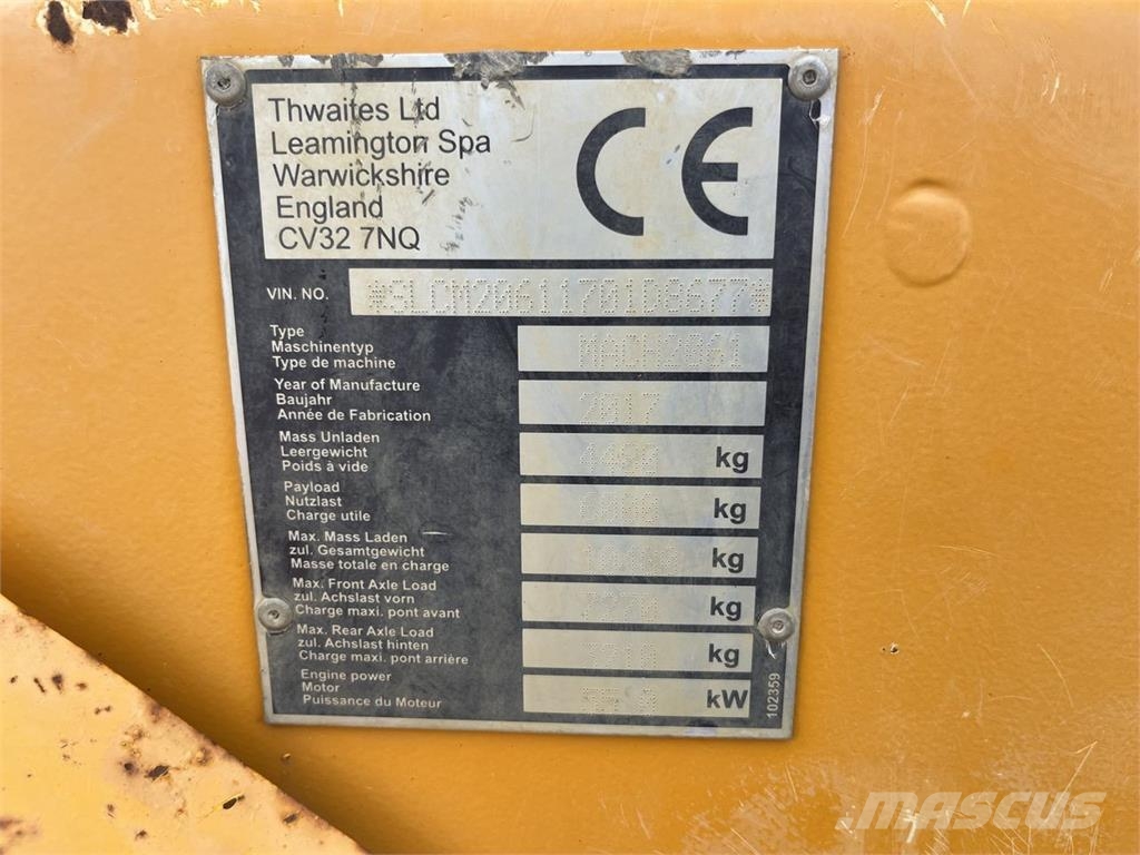 Thwaites 6 TONNE عربات نقل قلابة للمواقع