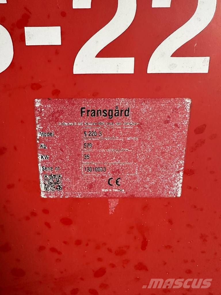 Fransgård S-220-3 Fresadoras quitanieve