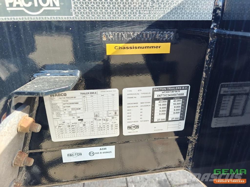Pacton ET3 Multi - All Connections - Lift Axle - Valx Dis Konteinertreileri