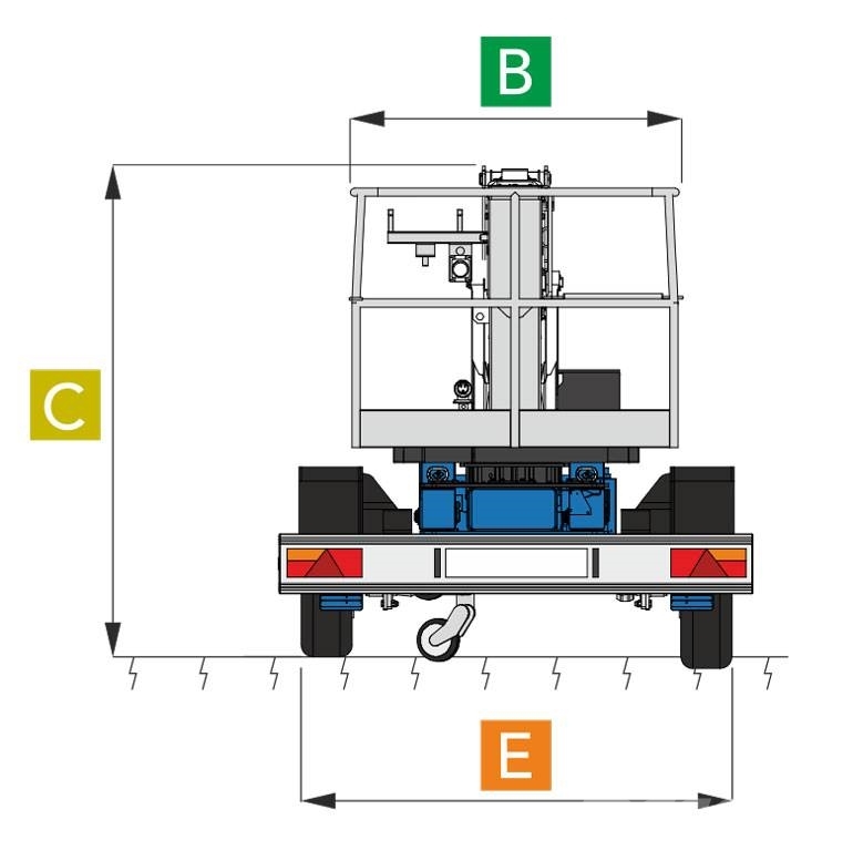 Cela DT Trailer 25 Aanhanger hoogwerker | hoogtewerker Aanhanger hoogwerkers