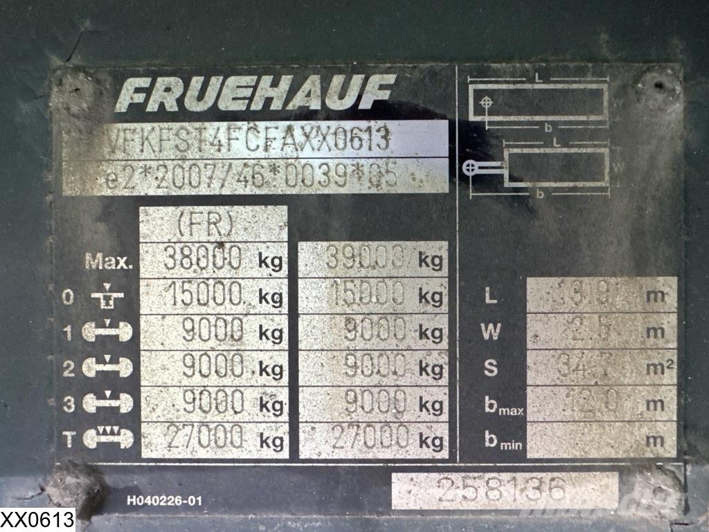 Fruehauf Tautliner Lift axle Tents puspiekabes