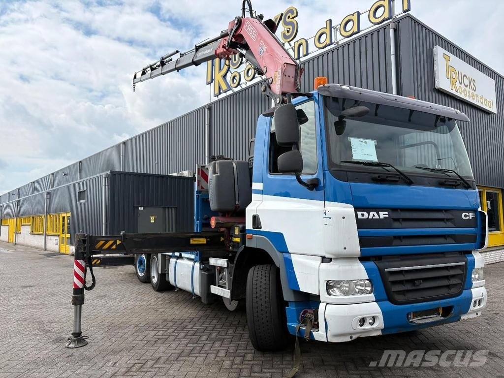 DAF CF 85.410 + FASSI F365A - 6X EXT. + REMOTE + 6X2 + Camiones portavehículos