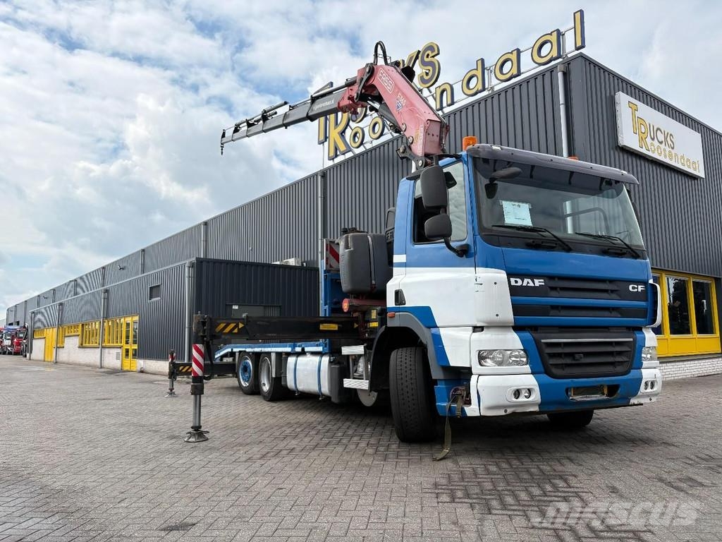DAF CF 85.410 + FASSI F365A - 6X EXT. + REMOTE + 6X2 + Camiones portavehículos