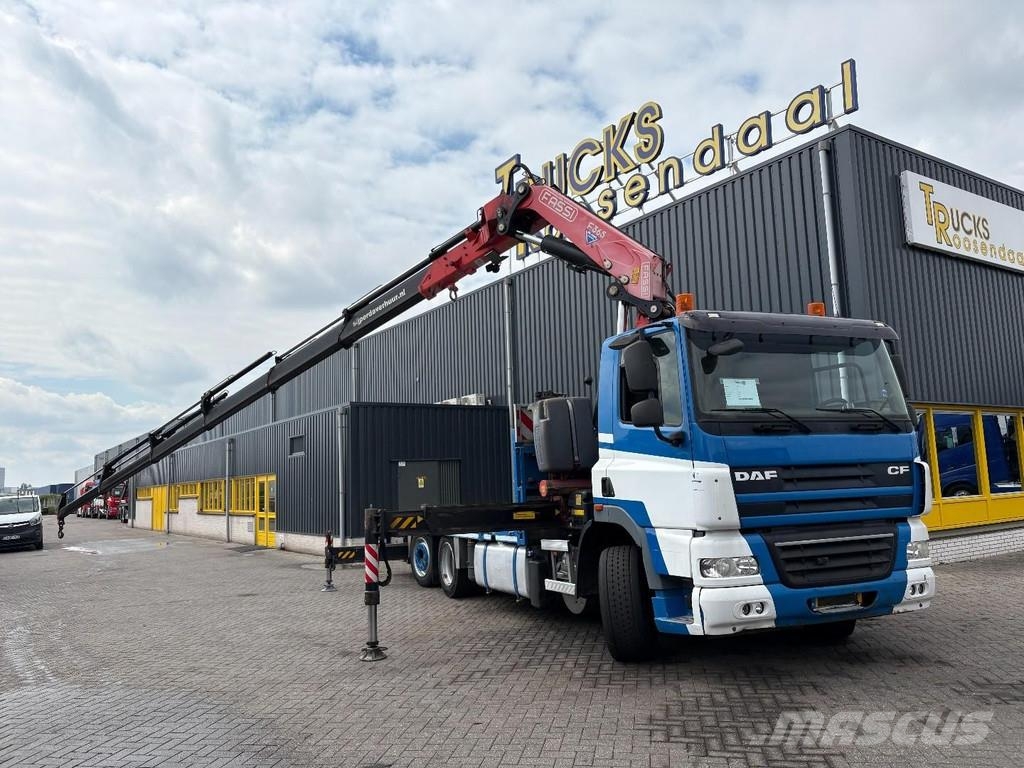DAF CF 85.410 + FASSI F365A - 6X EXT. + REMOTE + 6X2 + Camiones portavehículos