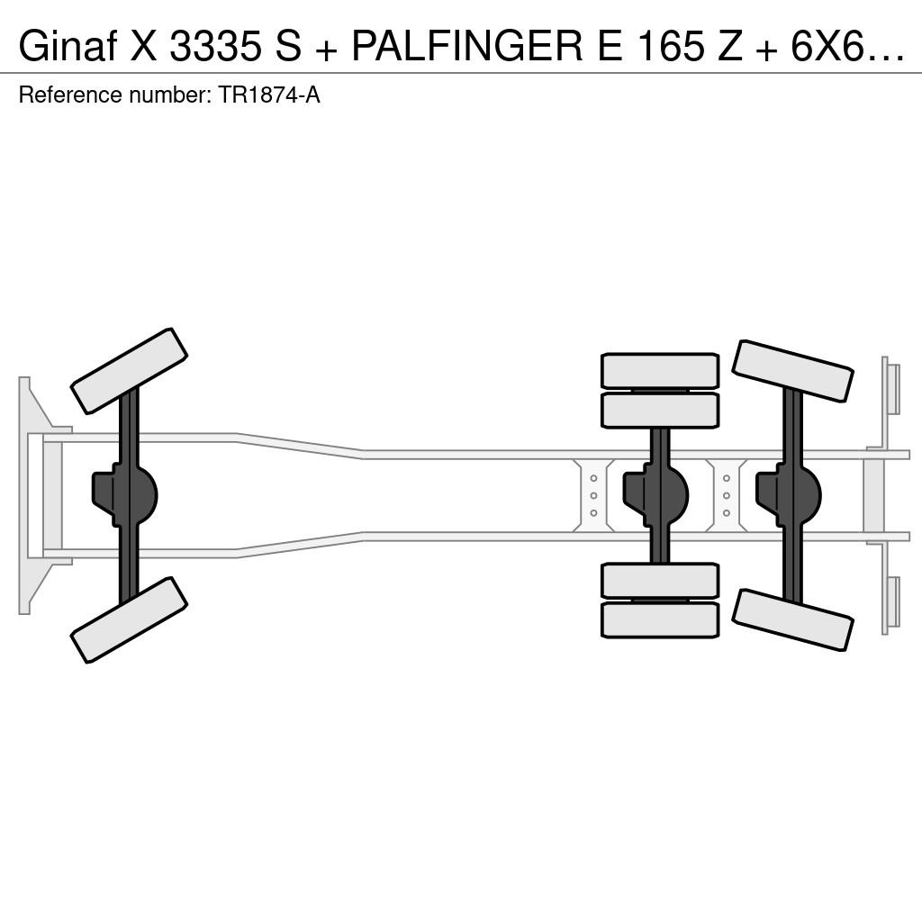 Ginaf X 3335 S + PALFINGER E 165 Z + 6X6 + MANUAL + CONT Lastväxlare/Krokbilar