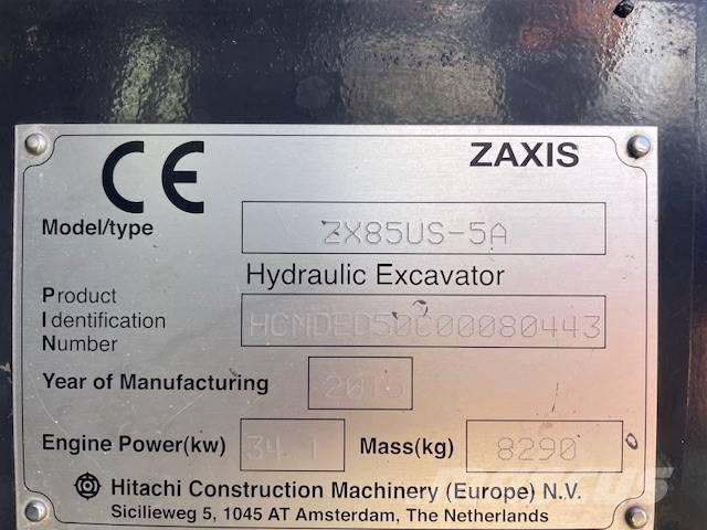Hitachi ZX 85 US-5 A Midi bageri 7t – 12t