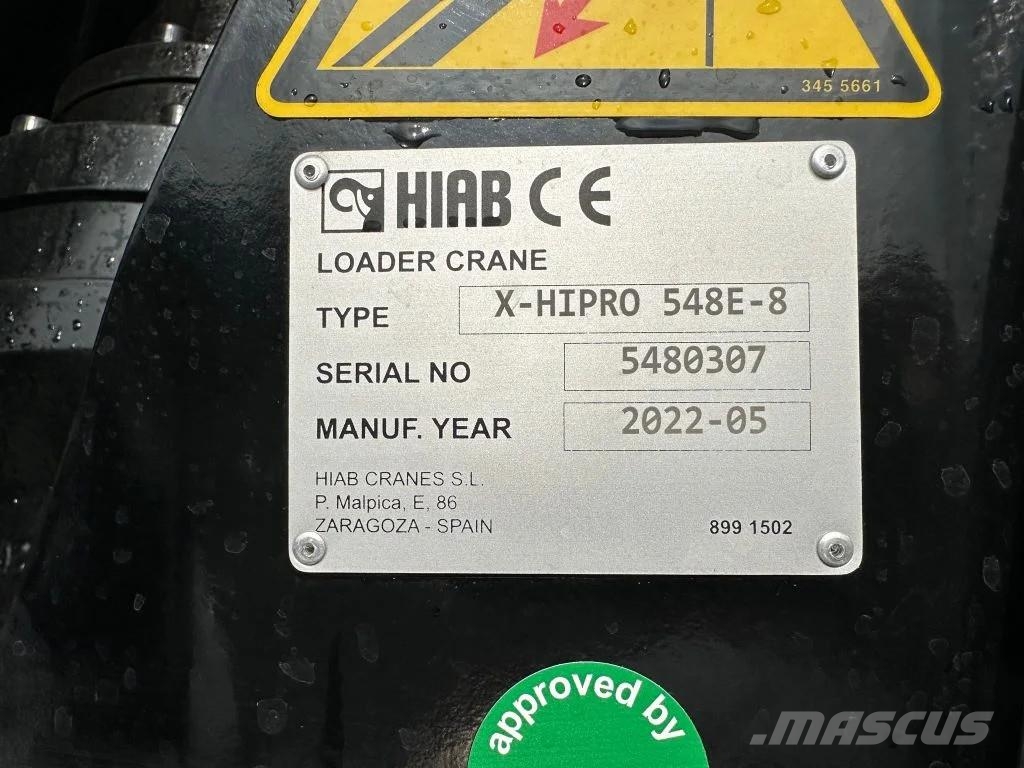 Volvo FMX 500 8X4 HIAB HAAKARM + HIAB 548 E-8 KRAAN/KRAN Kamioni sa kranom