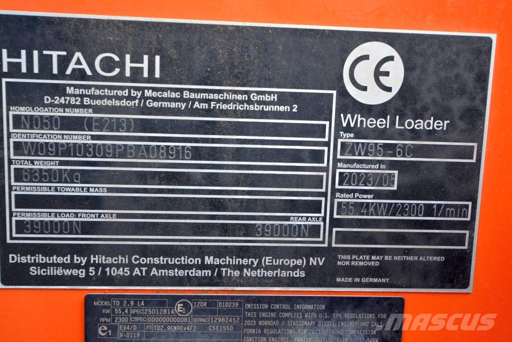 Hitachi ZW 95-6 C Wielladers