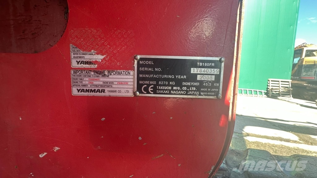 Takeuchi TB 180 FR Midibagger  7t - 12t