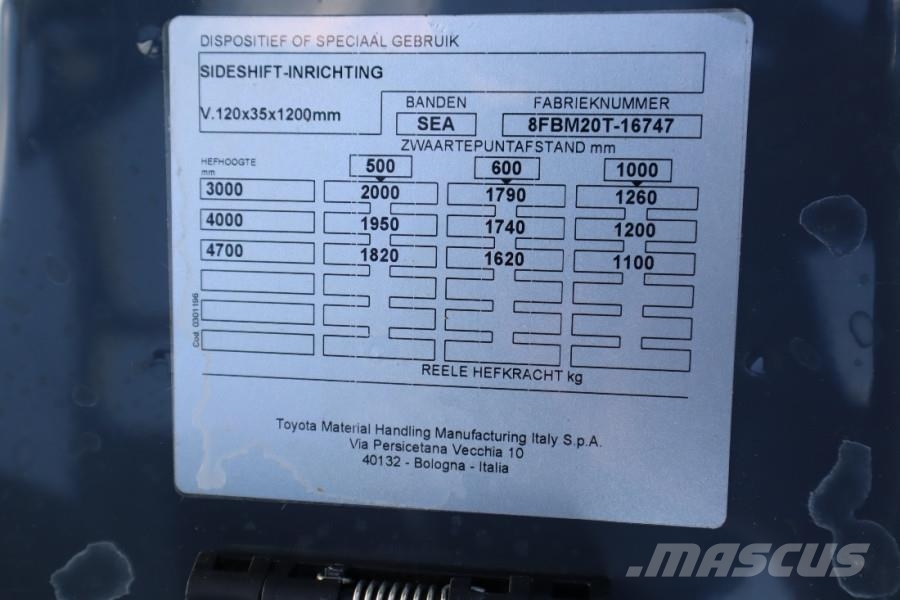 Toyota 8FBM20T Valid inspection, *Guarantee! Electric, 47 Diesel Trucker