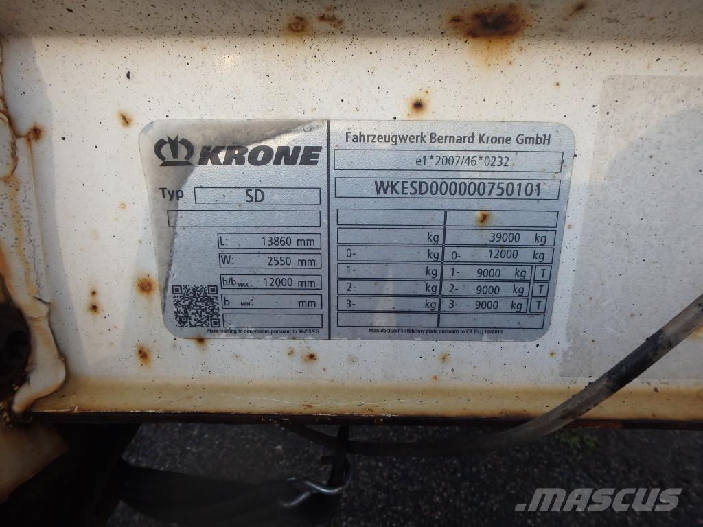 Krone Trailer Curtainsider Lifting + Sliding Roof Mega Perdeli yari çekiciler