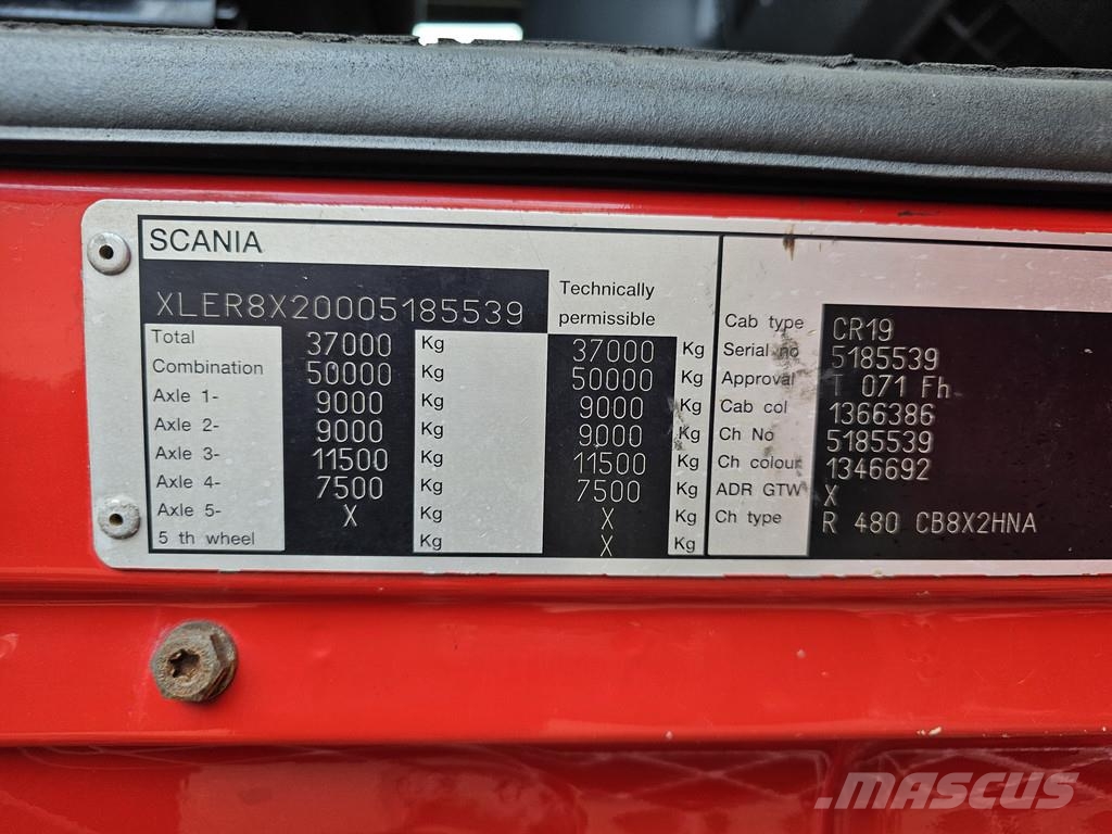 Scania R480 8x2 / HIAB 105 tm CRANE / KRAN Sattelzugmaschinen