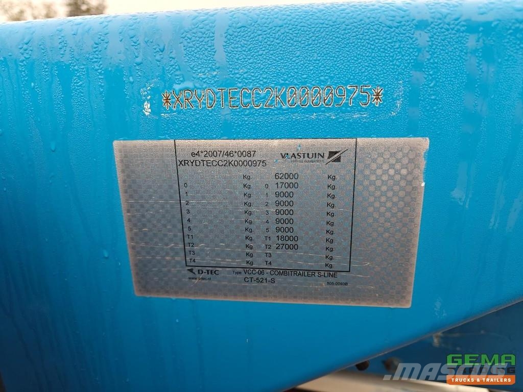 D-tec Combitrailer S-Line CT-5 S-Line CT-F + S-Line CT-R Semirremolques portacontenedores