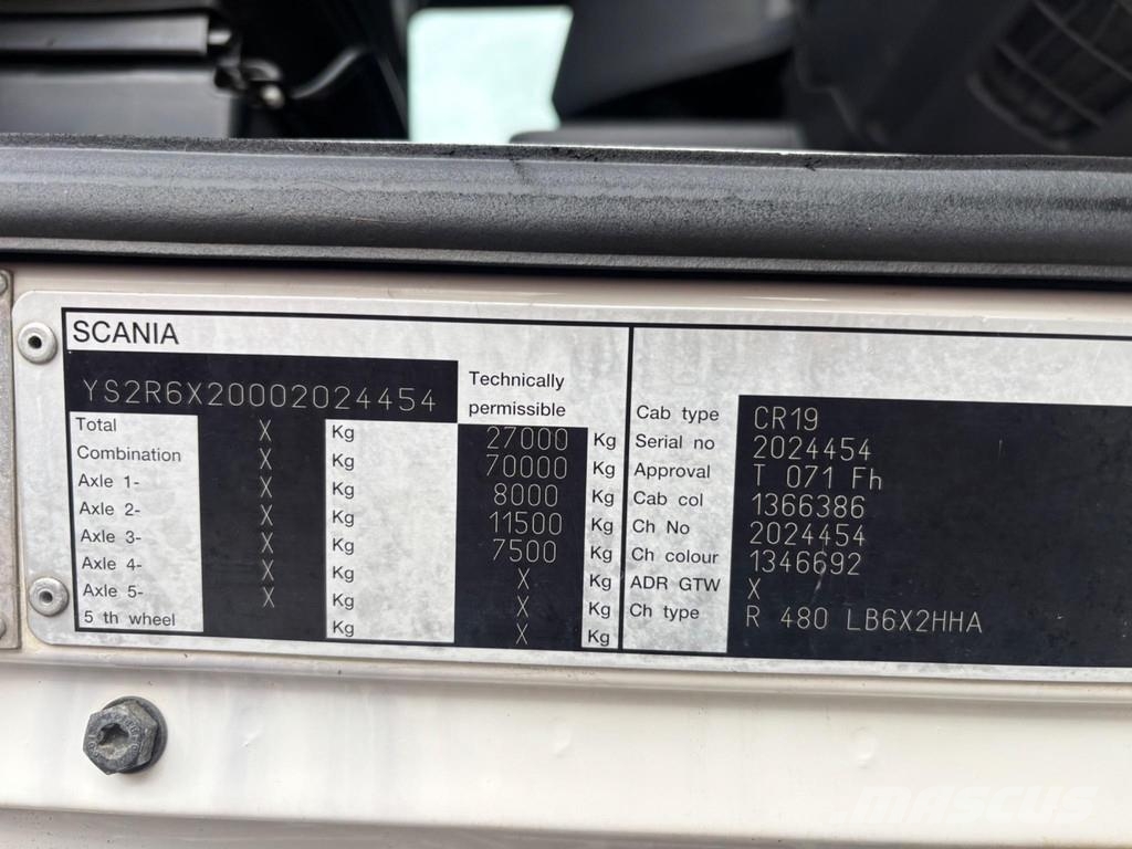 Scania R480 6x2 EURO4 + RETARDER + MULTILIFT 1470mm Konksliftveokid