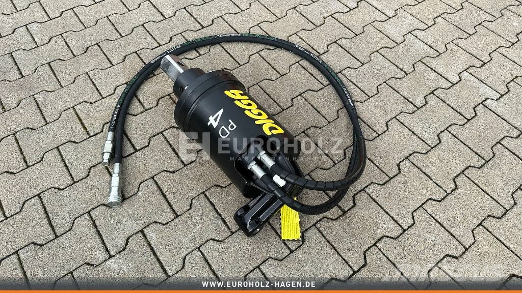  [Digga] Digga PD4 Erdbohrer Motor mit Schläuchen 2 Drills