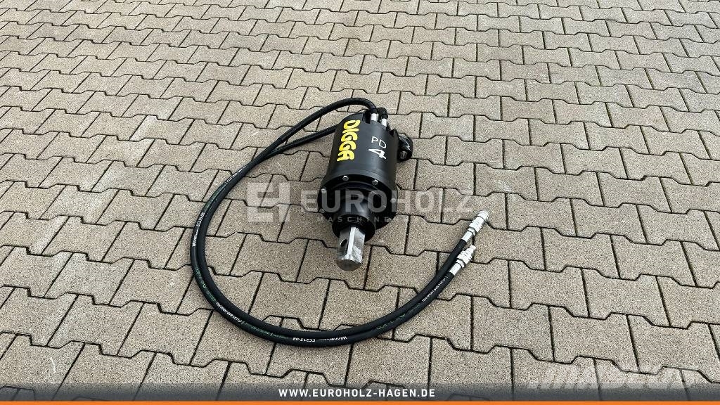  [Digga] Digga PD4 Erdbohrer Motor mit Schläuchen 2 Drills