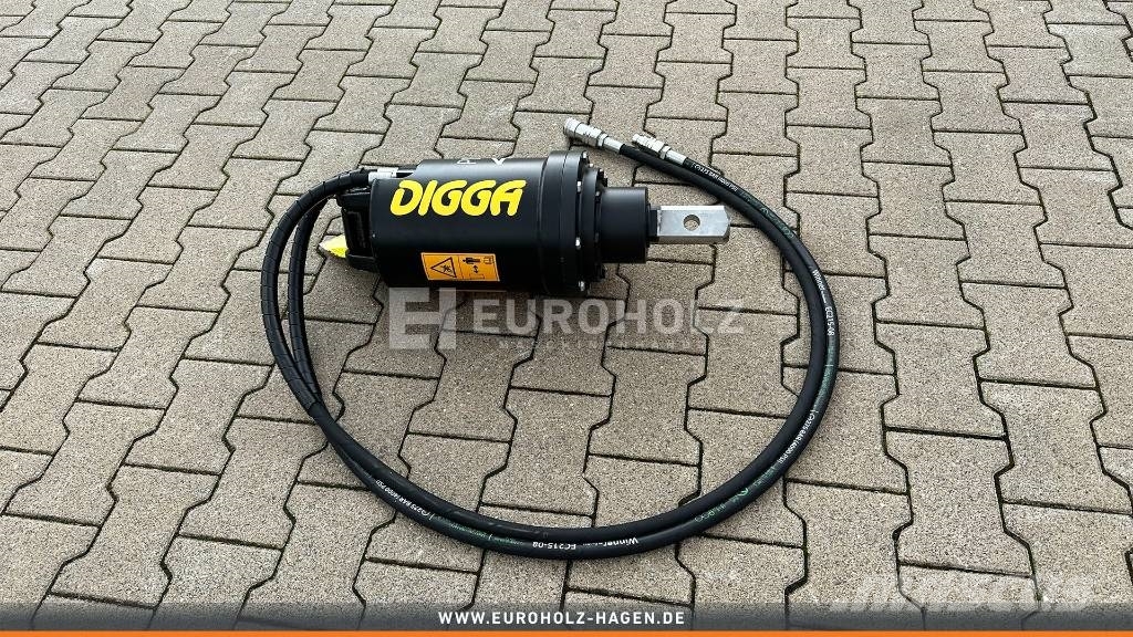  [Digga] Digga PD4 Erdbohrer Motor mit Schläuchen 2 Drills