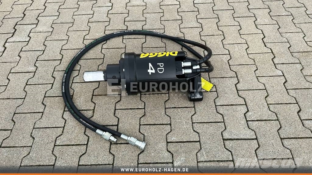  [Digga] Digga PD4 Erdbohrer Motor mit Schläuchen 2 Drills