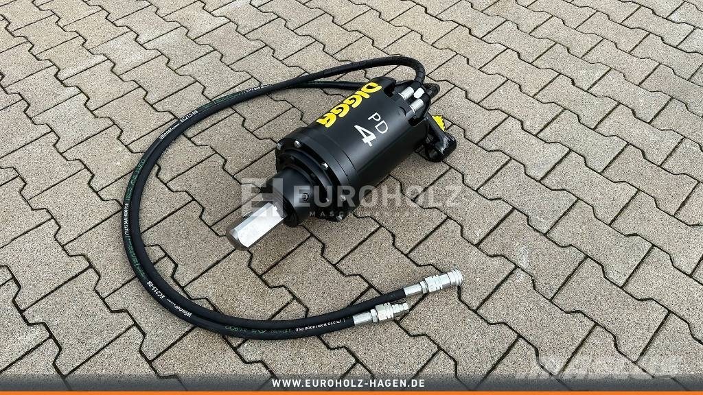  [Digga] Digga PD4 Erdbohrer Motor mit Schläuchen 2 Drills