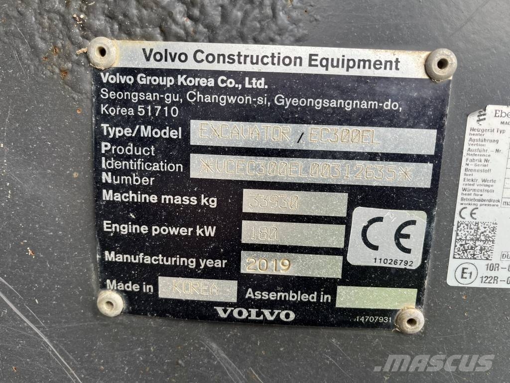 Volvo EC300EL Kāpurķēžu ekskavatori