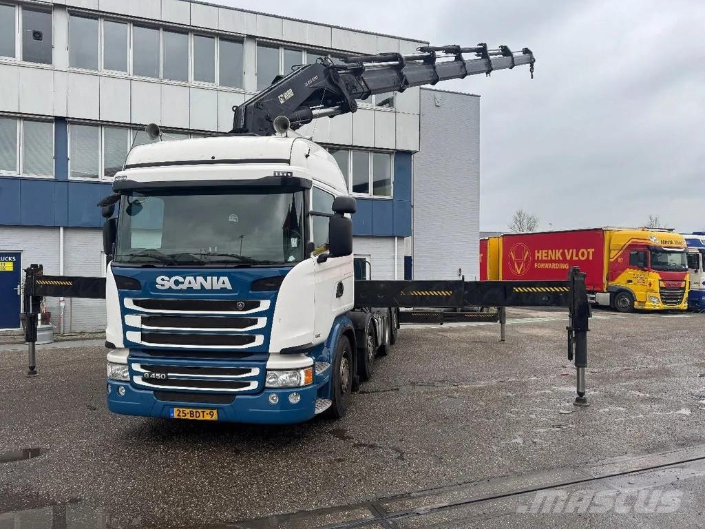 Scania G450 8X2 EURO 6 HIAB 855-6 + REMOTE CONTROL MANUAL رافعات صالحة لكل أنواع الطرق