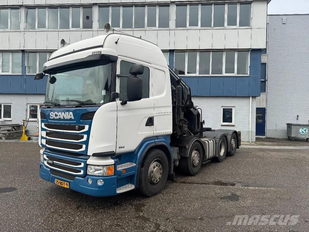 Scania G450 8X2 EURO 6 HIAB 855-6 + REMOTE CONTROL MANUAL رافعات صالحة لكل أنواع الطرق