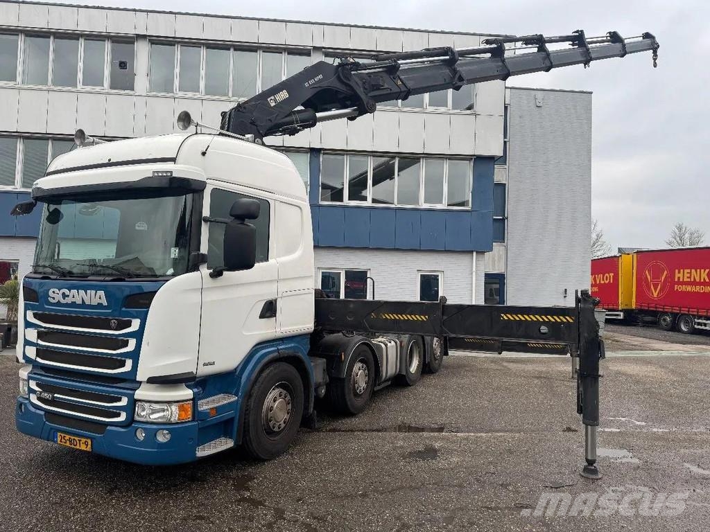 Scania G450 8X2 EURO 6 HIAB 855-6 + REMOTE CONTROL MANUAL رافعات صالحة لكل أنواع الطرق
