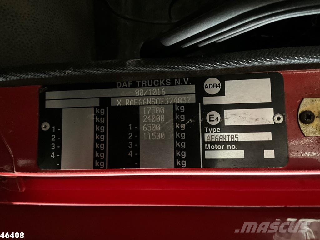 DAF ATI 1900 Manual Full steel suspension Just 153.643 工程吊钩车