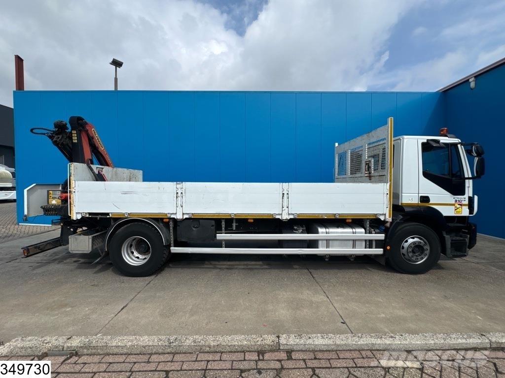 Iveco Stralis 310 EURO 6, Palfinger, Remote, Steel suspe Platte bakwagens