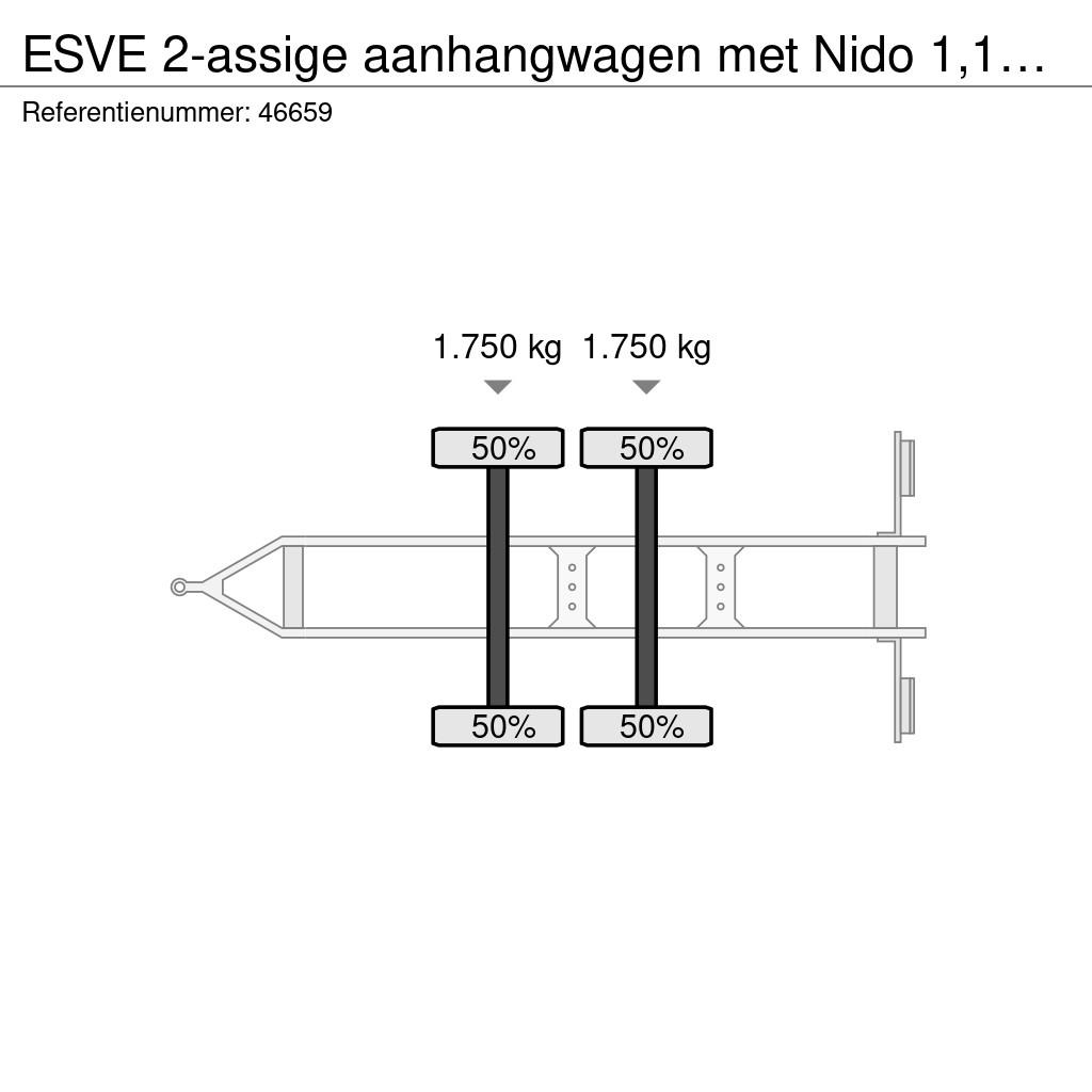 Esve 2-assige aanhangwagen met Nido 1,1 m³ zoustrooier その他トレーラー