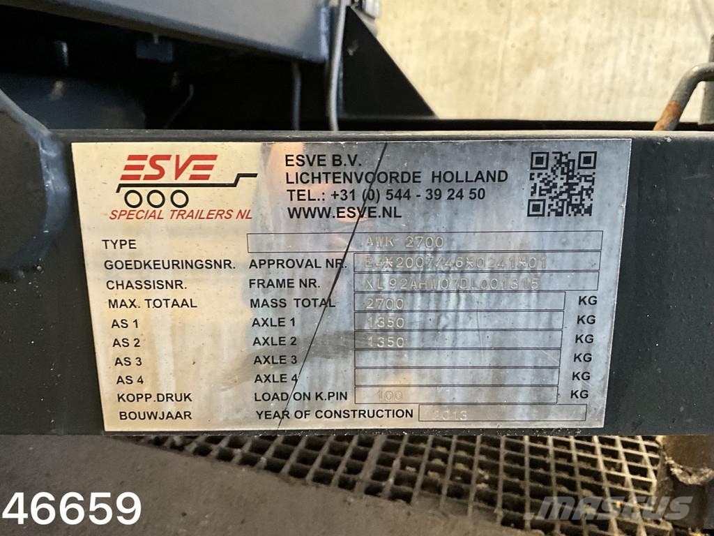 Esve 2-assige aanhangwagen met Nido 1,1 m³ zoustrooier その他トレーラー