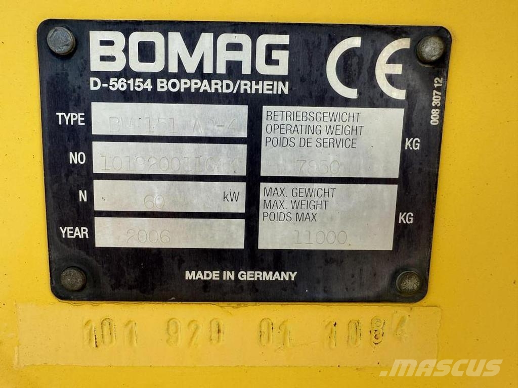 Bomag BW 151 AD-4 Valjci sa duplim bubnjem