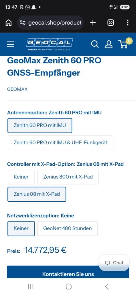 Model: GeoMax Zenith60 Pro LTE-IMU Bouw vermeting Instrumente, Mess- und Automatisierungsausrüstung