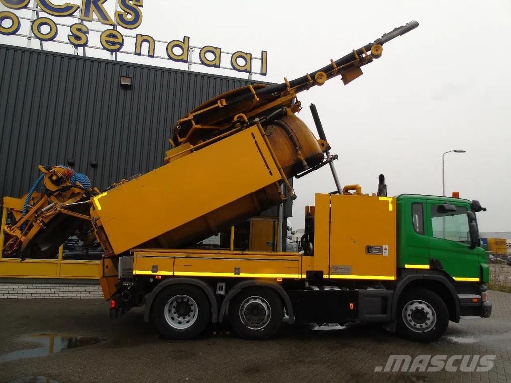 Scania P360 360 + COMBI VACUUM WIEDEMANN + 6X4 شاحنات مزدوجة / خلخلة