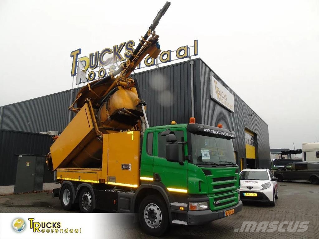 Scania P360 360 + COMBI VACUUM WIEDEMANN + 6X4 شاحنات مزدوجة / خلخلة