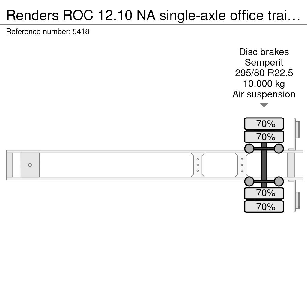 Renders ROC 12.10 NA single-axle office trailer / mobile h Altri semirimorchi