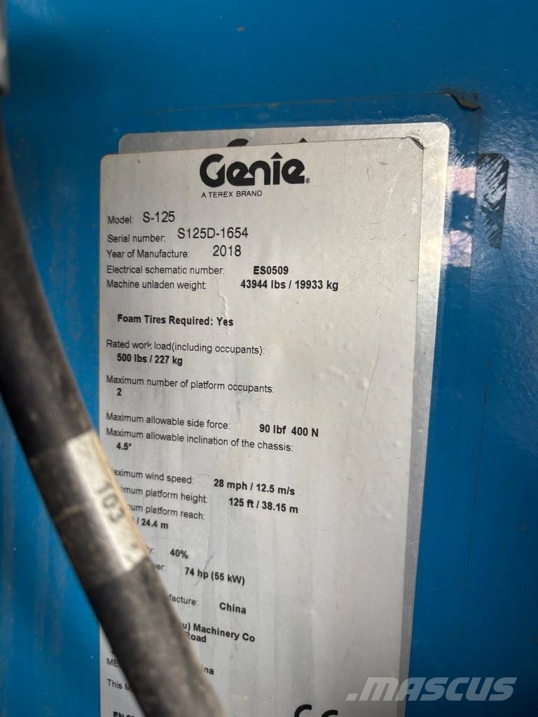 Genie S 125 Nacelles télescopiques