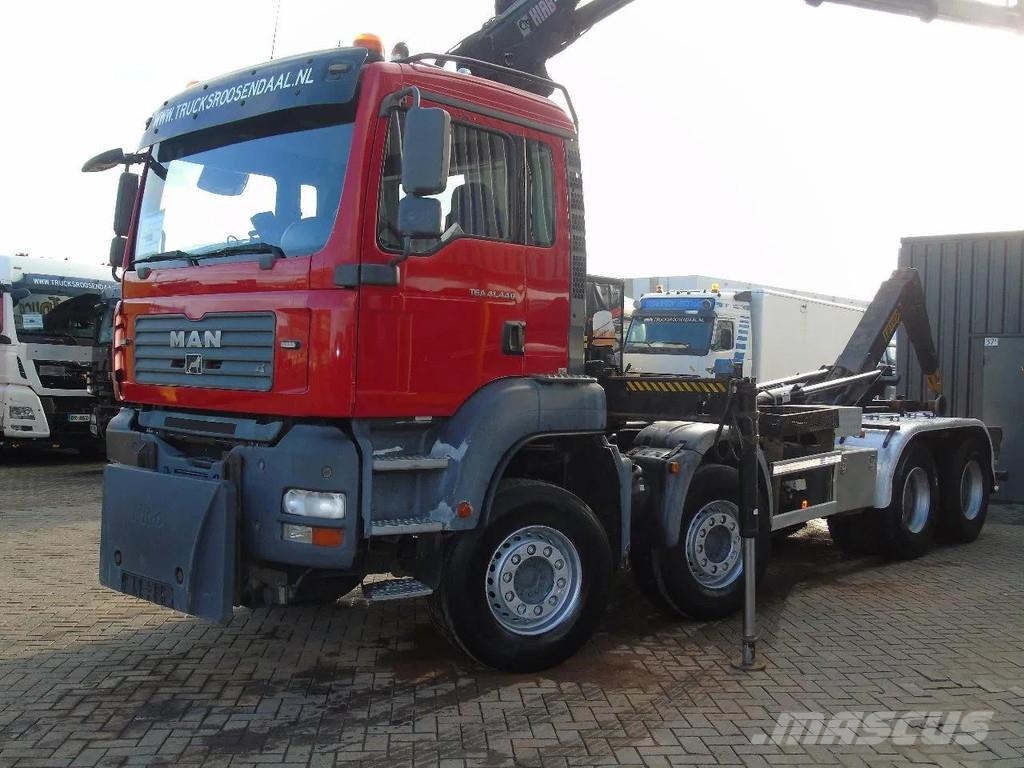 MAN TGA 41.440 8X4 + HIAB 166 E-3 HIPRO + REMOTE + HOO Hook lift trucks