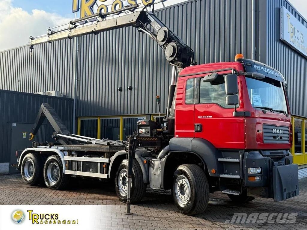 MAN TGA 41.440 8X4 + HIAB 166 E-3 HIPRO + REMOTE + HOO Hook lift trucks