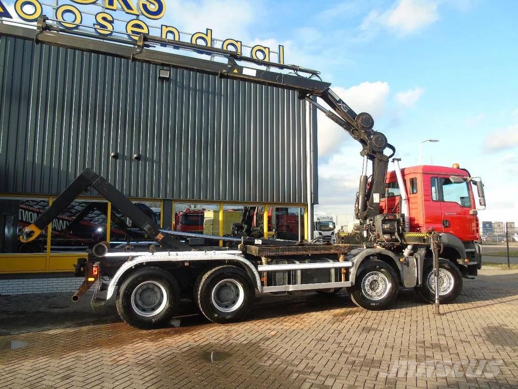 MAN TGA 41.440 8X4 + HIAB 166 E-3 HIPRO + REMOTE + HOO Hook lift trucks